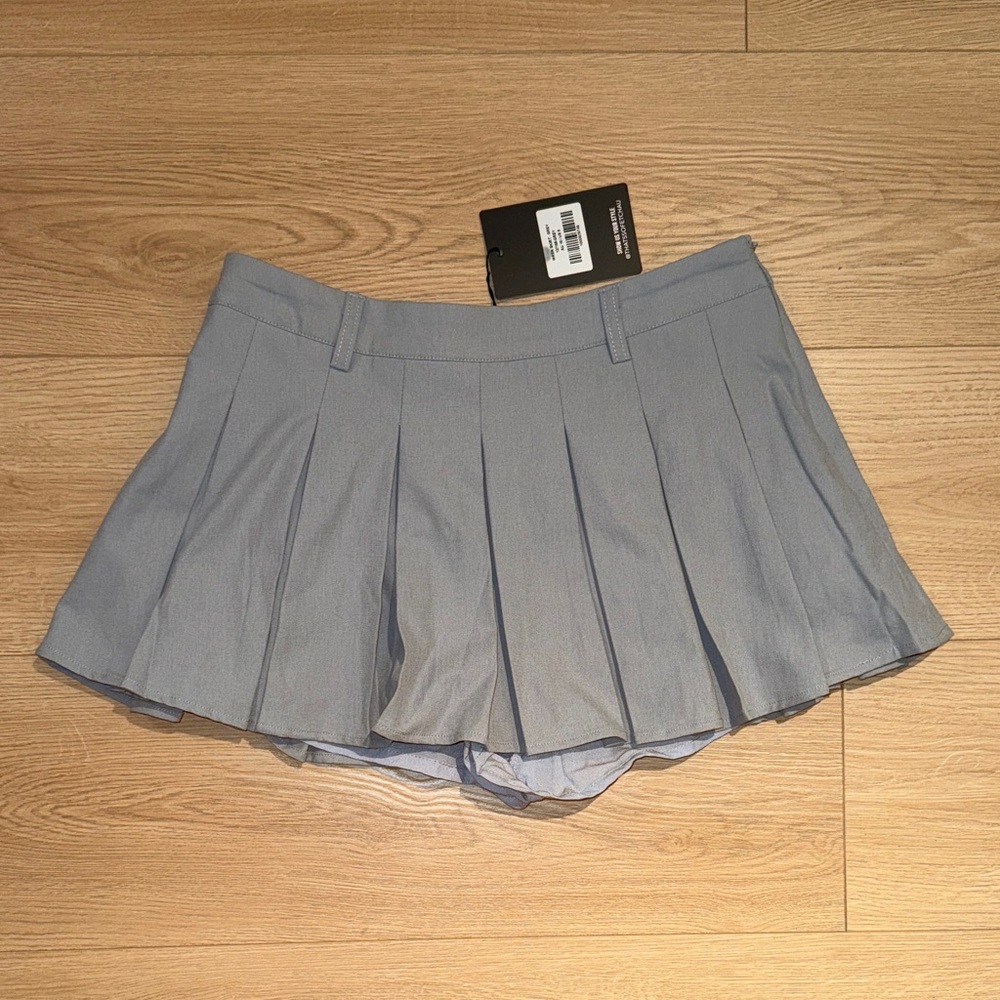 Light Gray Pleated Skirt